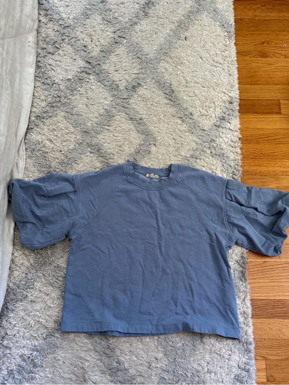 Madewell Blue Puff-Sleeve Tee